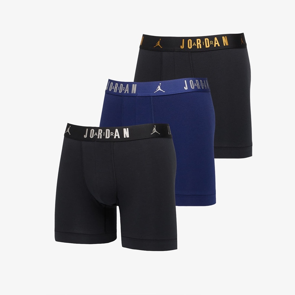 Jordan Men's 3-Pack Boxer Briefs - Gold, Black & Navy